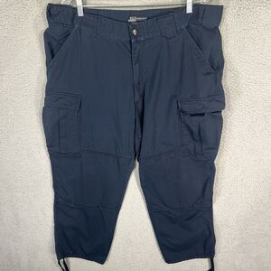 5.11 Tactical Pants Mens XL Blue Twill‎ TDU Ripstop Cargo Utility Padded Stretch